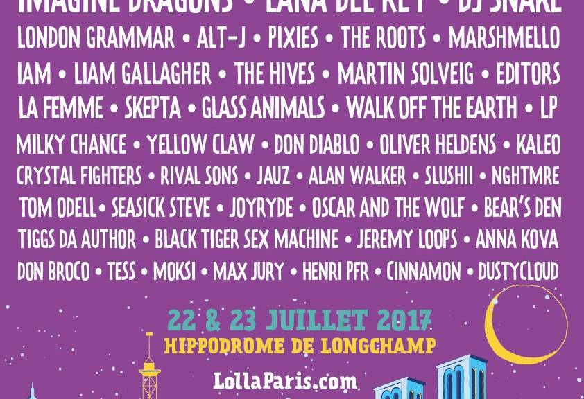 LOLLAPALOOZA PARIS - 22 & 23 juillet 2017