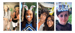 jeunes avec filtres animés