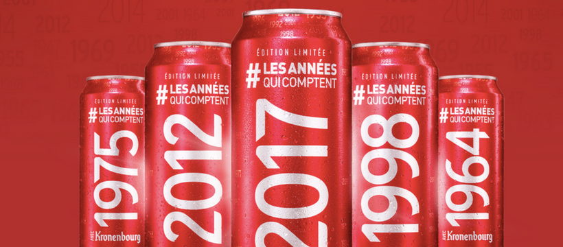kronenbourg années qui comptent canettes rouges