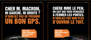 campagne pub sixt présidentielles macron lepen