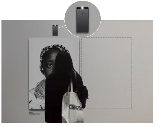 Un huawei p10 prend des photos de visiteurs de musée
