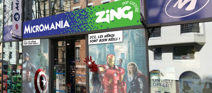 devanture d'un micromania zing