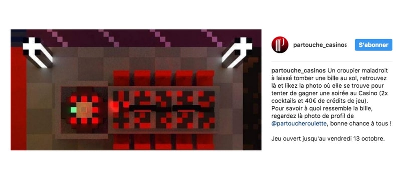 image instagram du jeu concours partouche