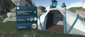 tente quechua chez decathlon en realite virtuelle