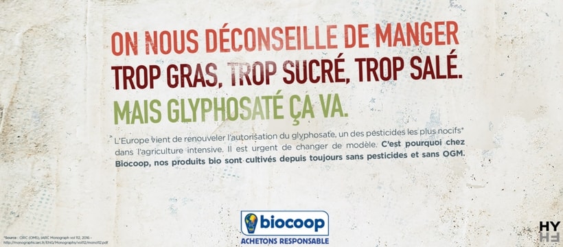 Glyphosate campagne biocoop anti glyphosate