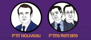 Nicolas Sarkozy, François Hollande, Emmanuel Macron dans le P'tit Libé