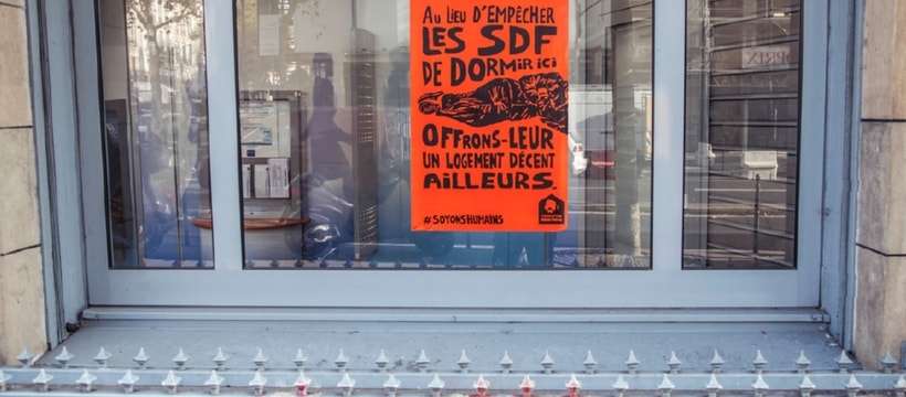 affichage pour laide aux SDF
