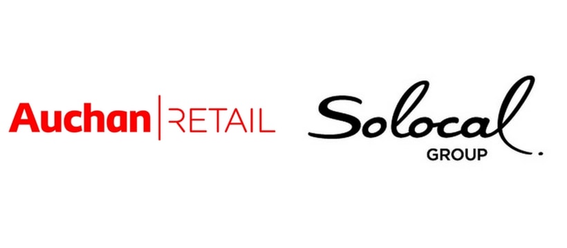 Auchan Solocal logos de auchan retail et de solocal
