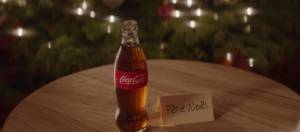 bouteille de coca cola pour le pere noel