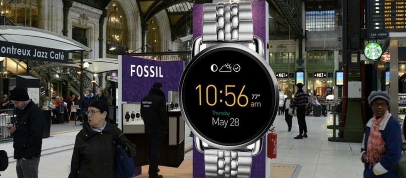 Montre fossil geante en gare de lyon