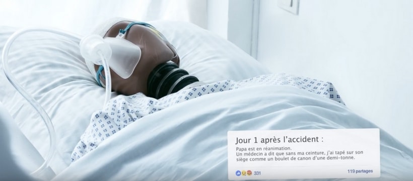 securite routiere mannequin de la securite routiere dans un lit dhopital