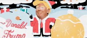trump deguise en pere noel