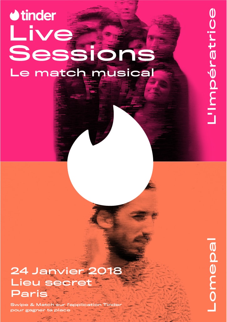 affiche des Tinder live sessions