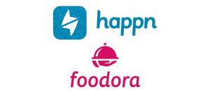 Logos happn foodora