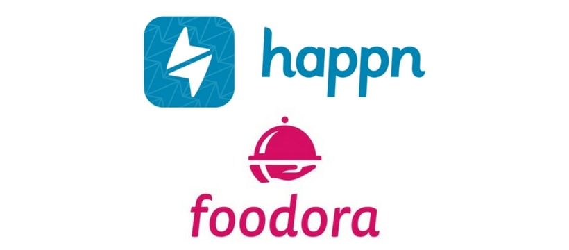 happn foodora Logos happn foodora