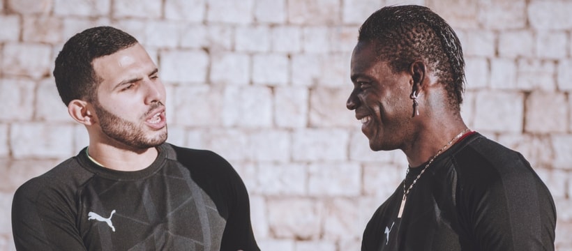 Mario balotelli et un youtubeur