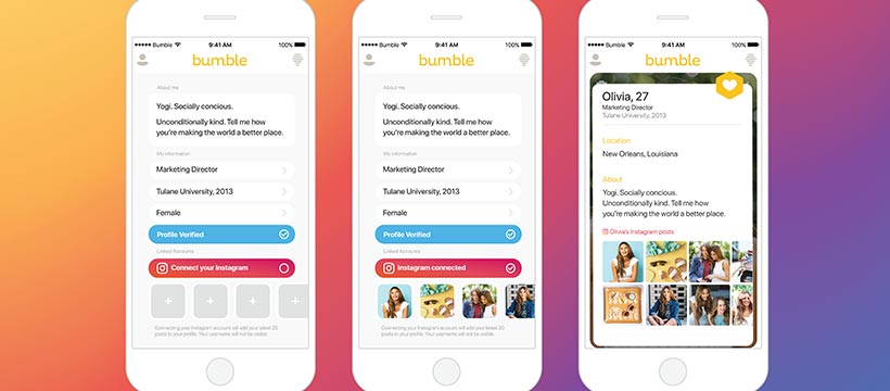 mockup bumble et instagram