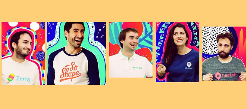 kymono startup vêtement un vestiaires personnalisé pour les startups par une startup