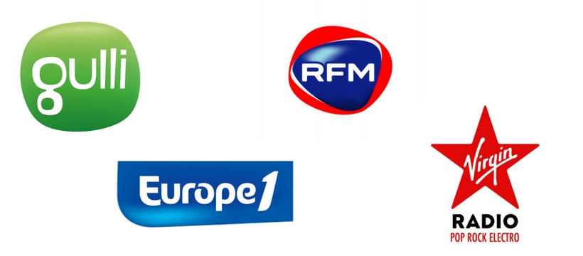 logos Gulli Europe 1 RFM et Virgin radio