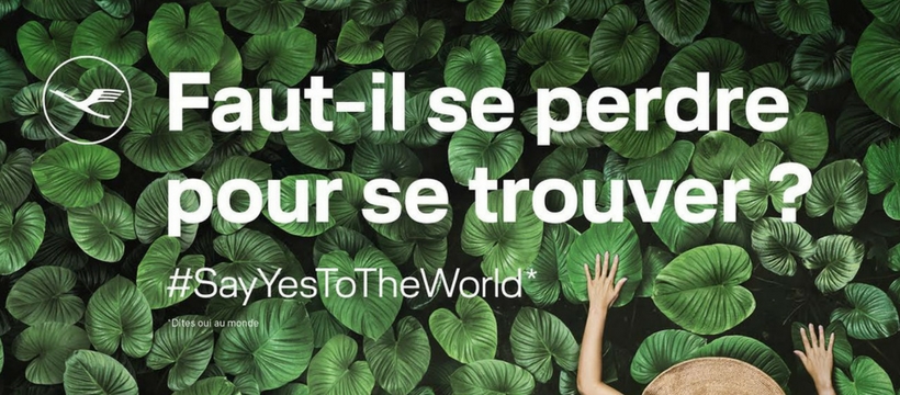 lutfhansa Affichede la campagne SayYesToTheWorld de Lufthansa