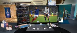 match de football a la télé