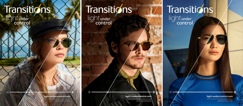 trois affiches de la campagne de pub transitions
