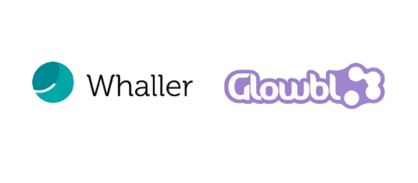 whaller logos des startups whaller et glowbl