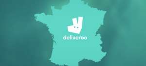 Carte de la France avec le logo Deliveroo