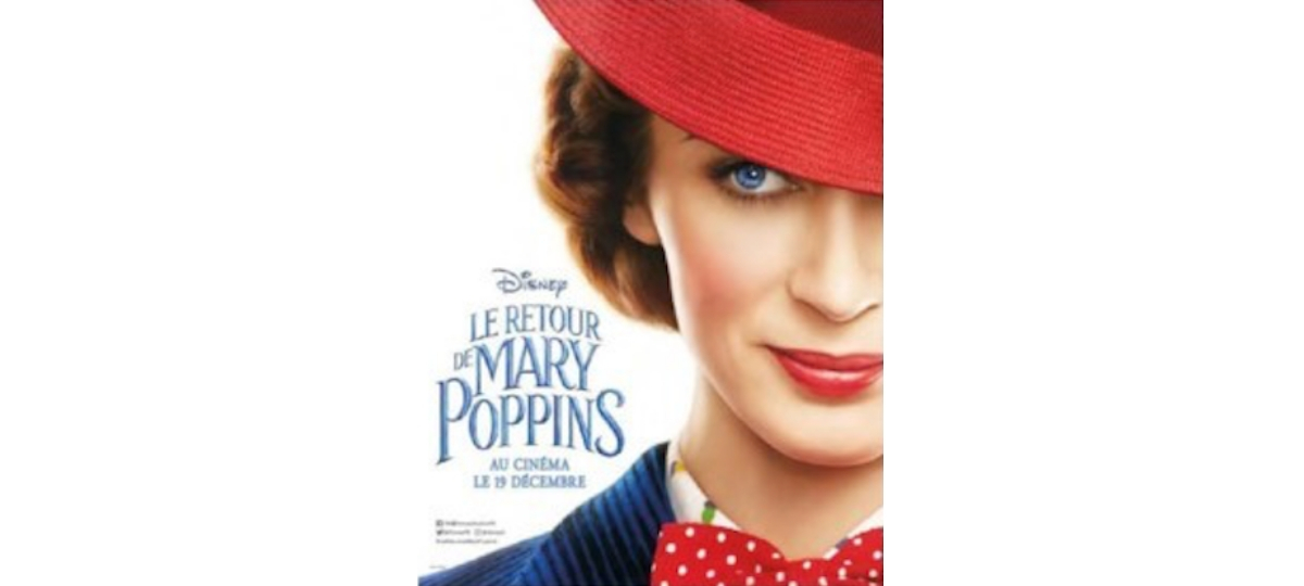 Le BHV Marais s'associe à Disney pour Noël L'affiche de Mary Poppins, film de Disney avec Emily Blunt