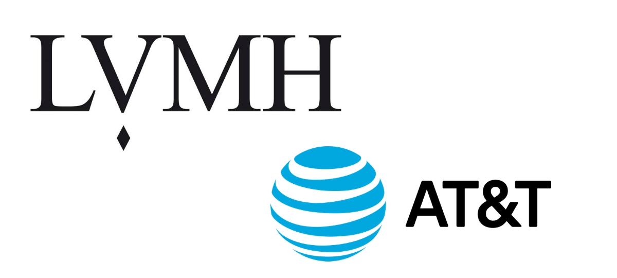 LVMH et At&T signent un partenariat Logos LVMH et AT&T