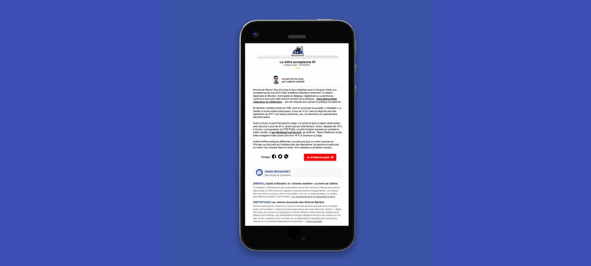 Mediapart lance sa lettre européenne Mediapart