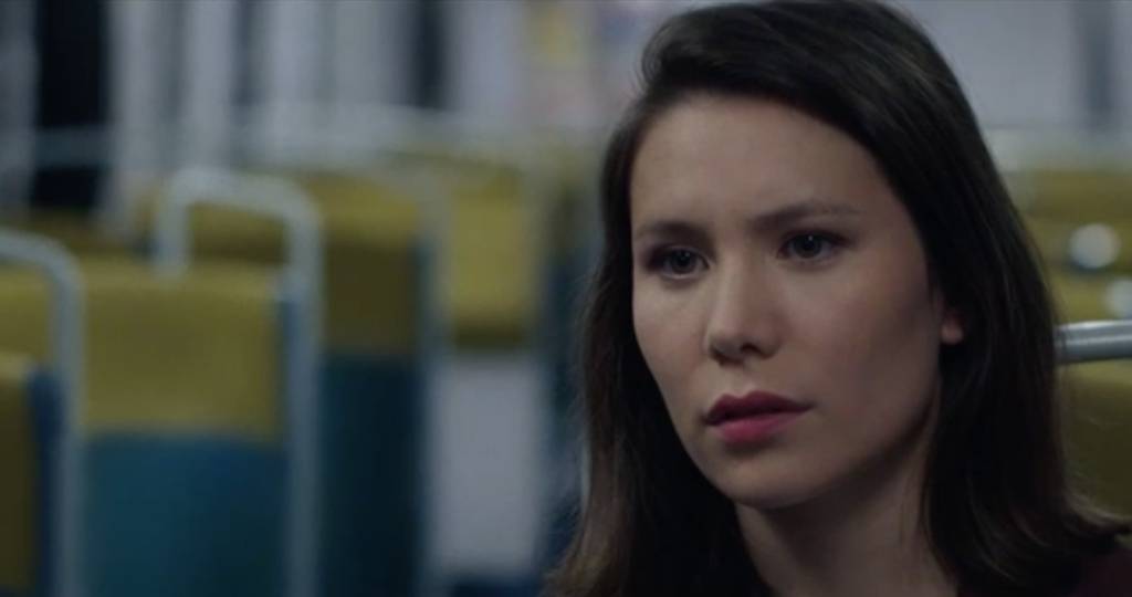 Une femme dans le métro