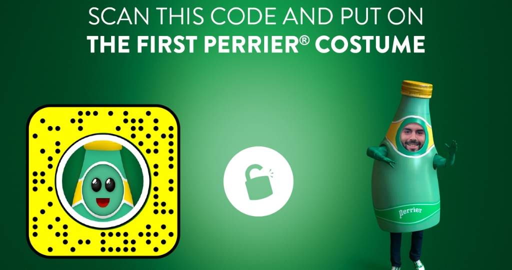 Lens Perrier sur Snapchat