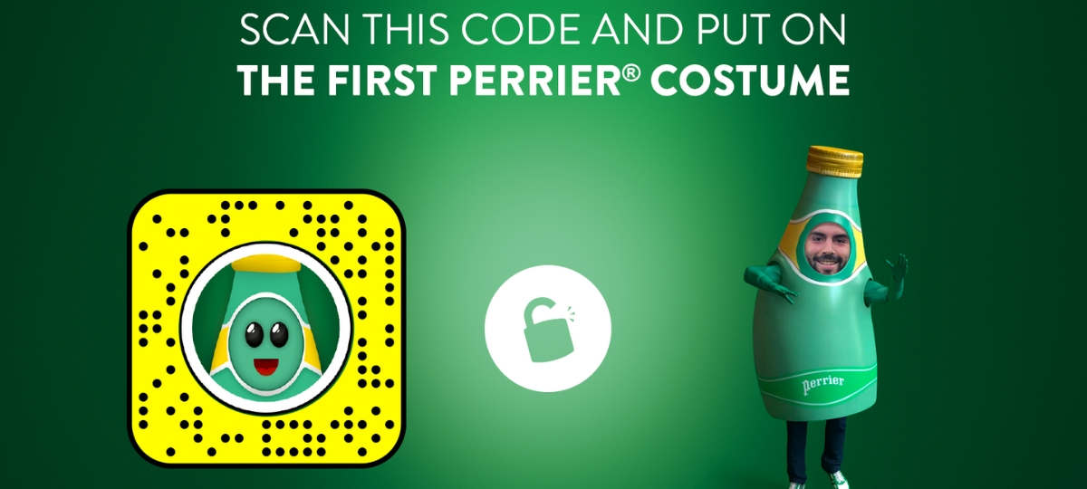 Perrier sur Snapchat pour Halloween Lens Perrier sur Snapchat