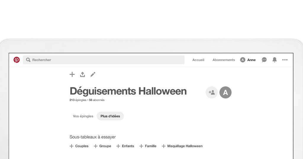 Screenshot Pinterest