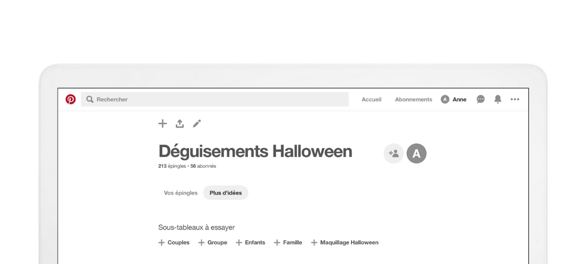 Pinterest lance une nouvelle fonctionnalité Screenshot Pinterest