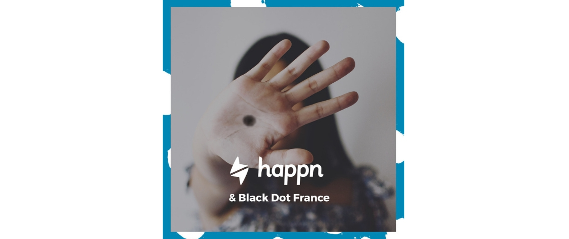 Happn soutient Black Dot Affiche Black Dot