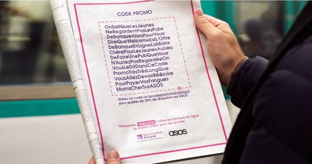 Le code promo très très long de Boursorama Banque