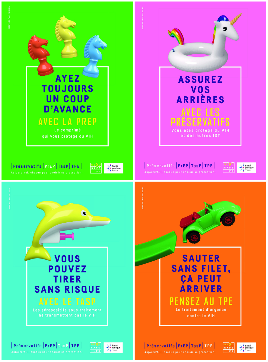 Affiches campagne d'affichage prévention relation sexuelle entre hommes