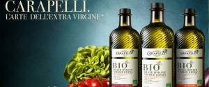 Bouteilles d'huile d'olive Carapelli