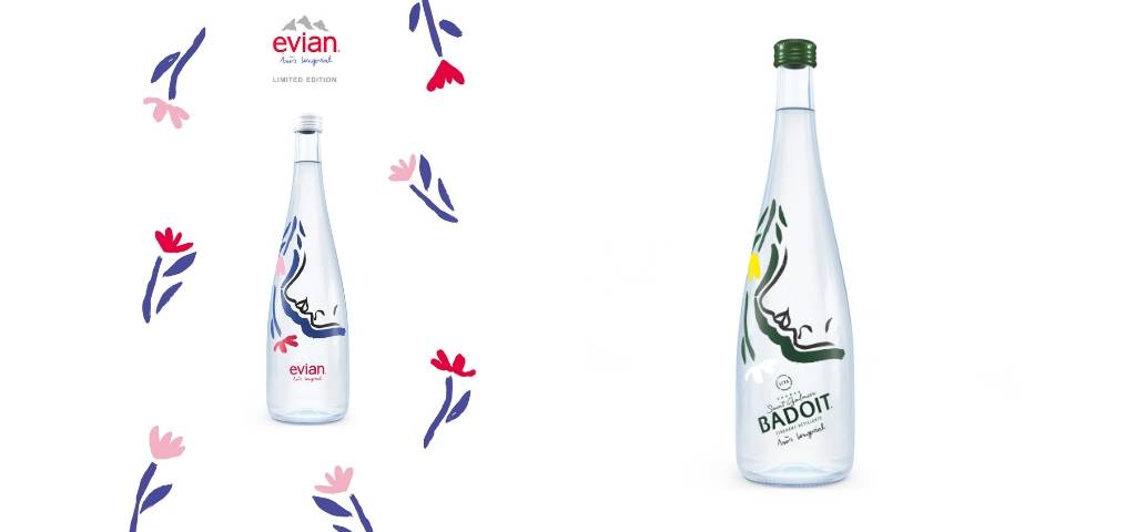 Bouteille Evian et Badoit 2018