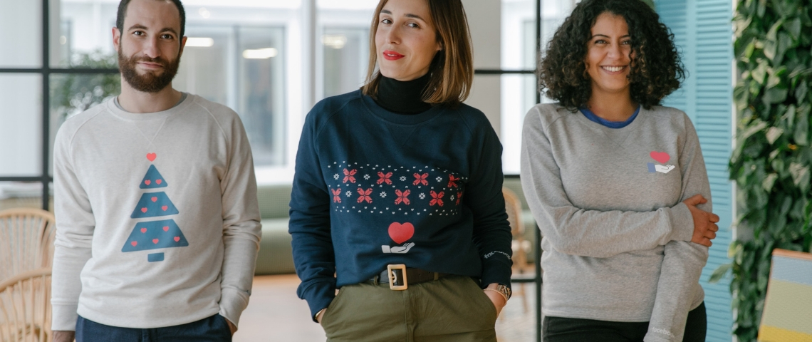 Facebook lance des pulls solidaires Pulls de Noel