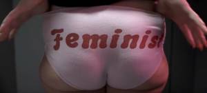 Culotte avec l'inscription feminist