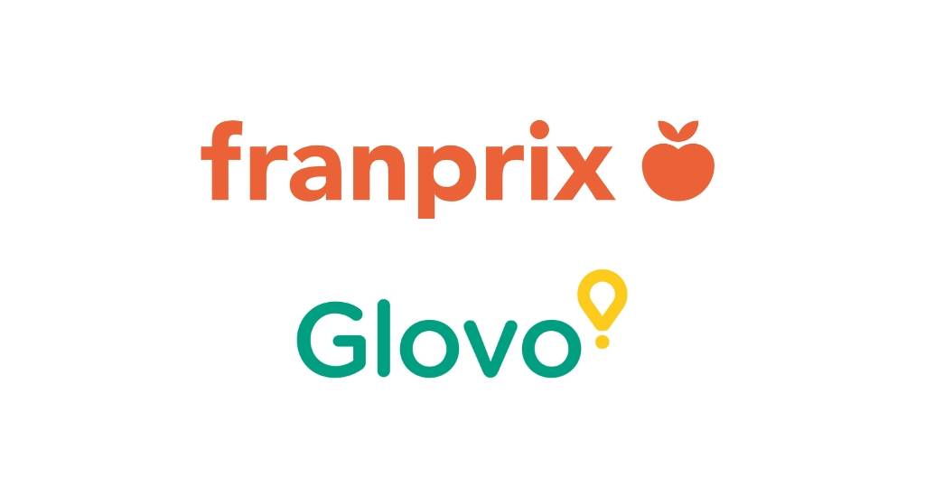 Logos de franprix et Glovo