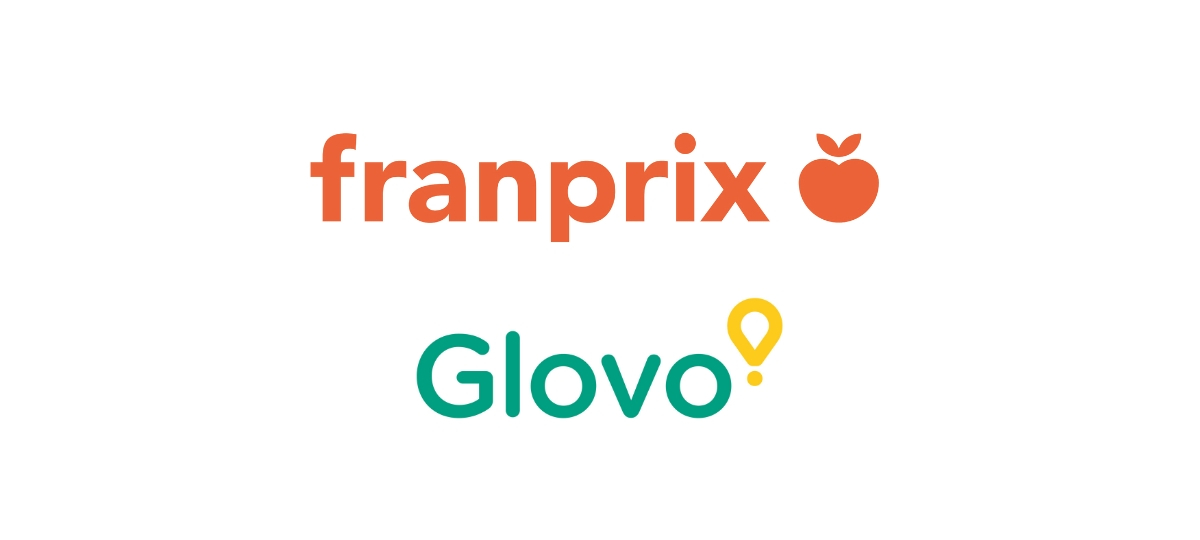 Franprix s'associe à la start-up Glovo Logos de franprix et Glovo