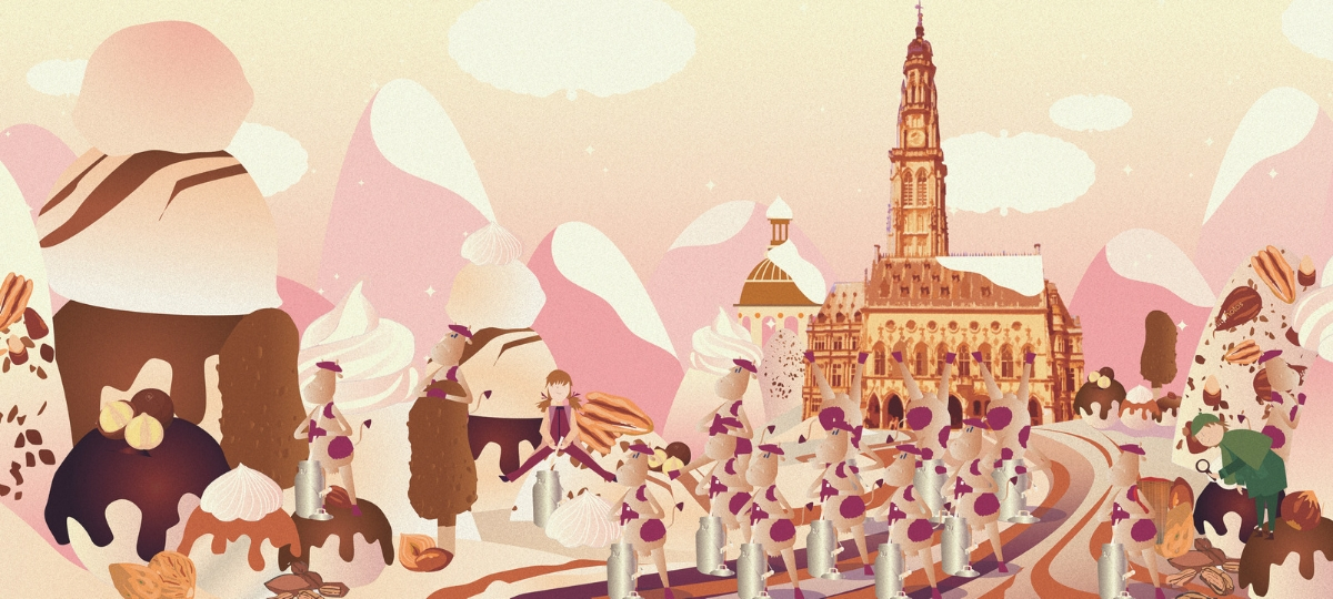 Haagen-Dasz investit les vitrines du Printemps Haussmann Illustration Haagen-Dasz