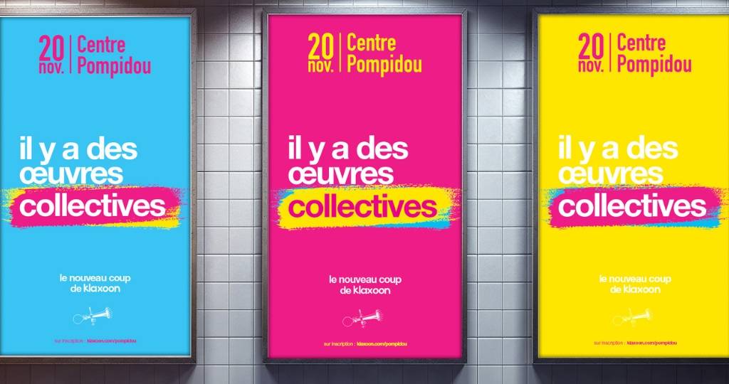 Affiches Klaxoon dans le métro