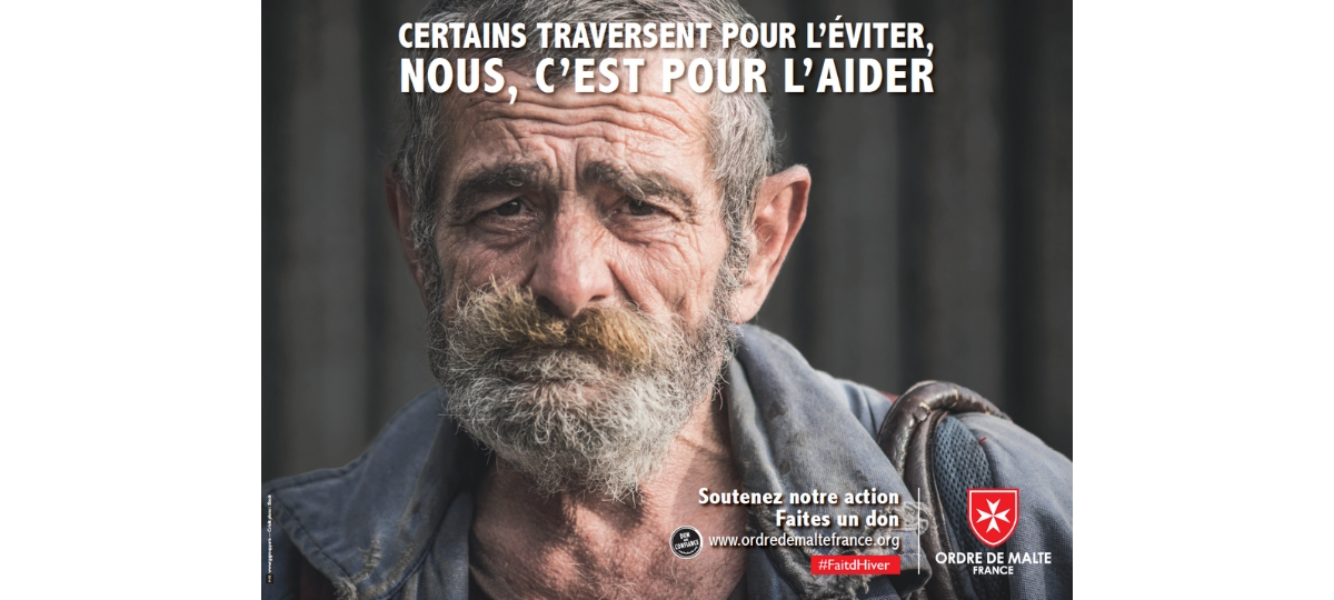 La campagne de sensibilisation de l'Ordre de Malte Affiche Ordre de Malte