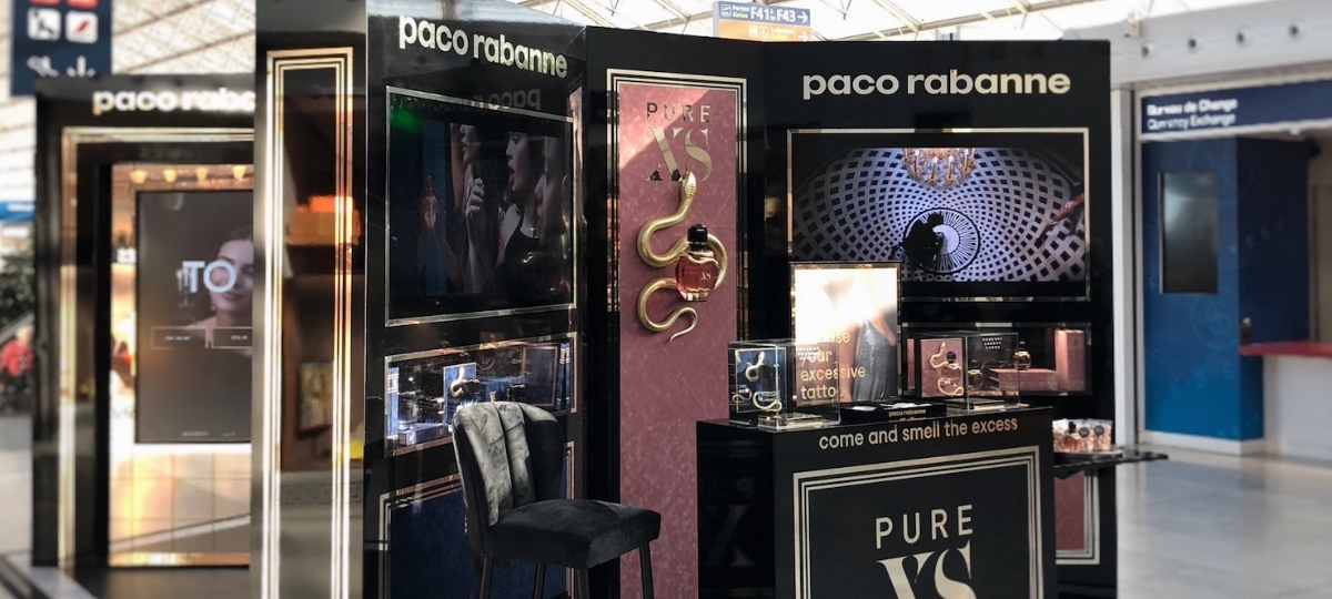 Paco Rabanne choisit Biborg Installation Paco Rabanne en magasin