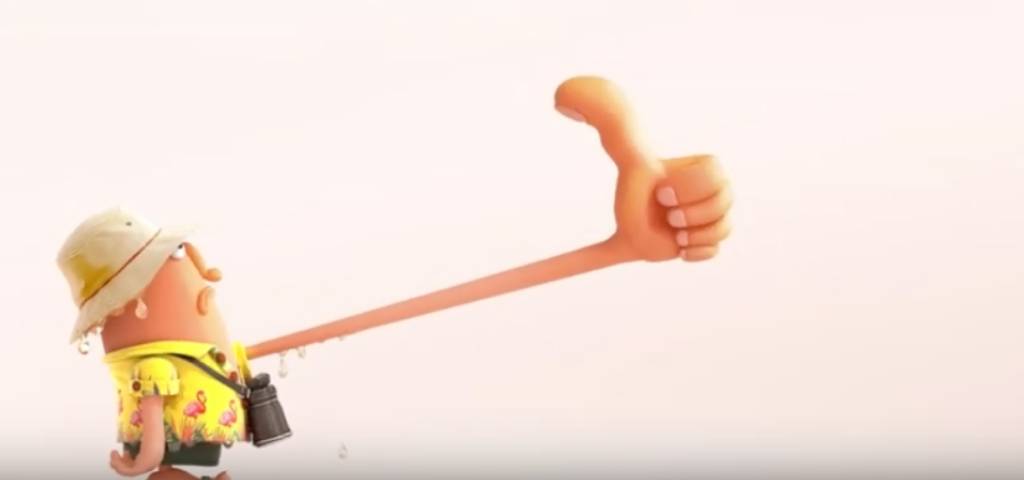 Dessin d'un homme avec un gros pouce